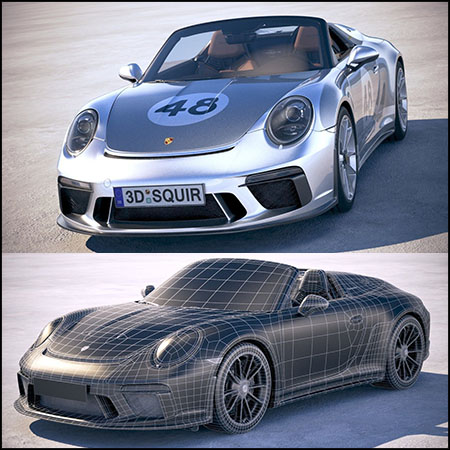 Porsche 911 Speedster 2019 Heritage保时捷跑车素材之家精选3D模型