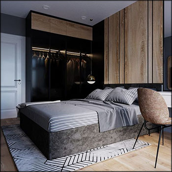 卧室场景素材之家精选3D模型By HaMy