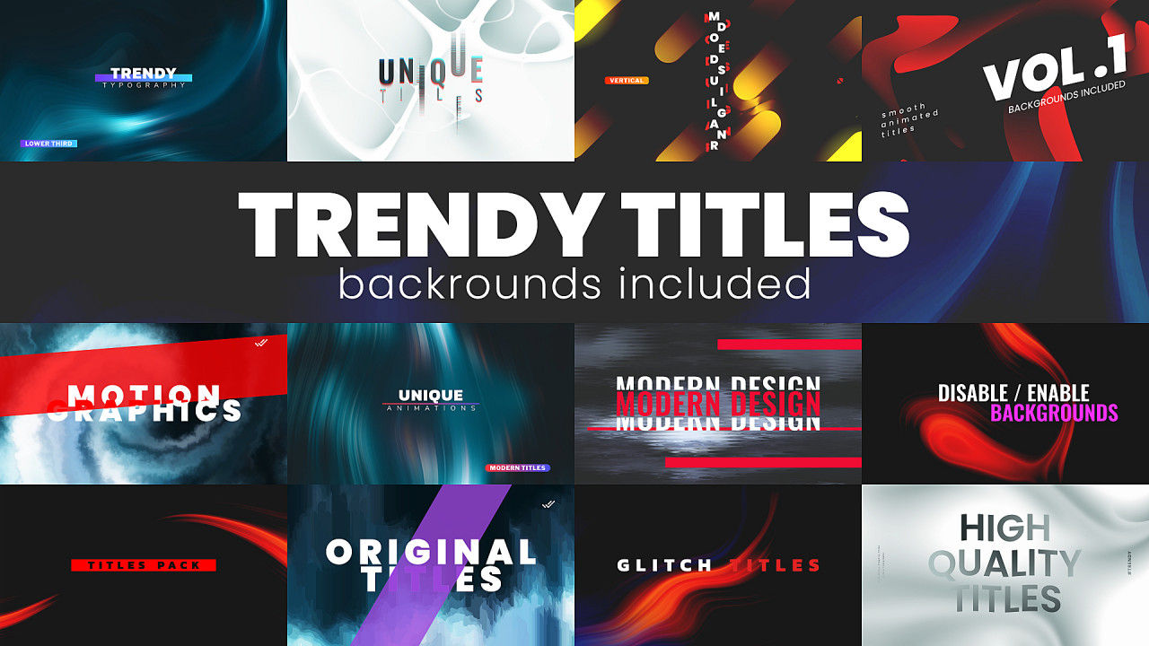 12个专业设计的时尚标题素材库精选AE模板