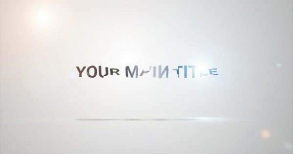 企业宣传片简约风片头字幕特效素材库精选PR模板 Clean Title Reveal