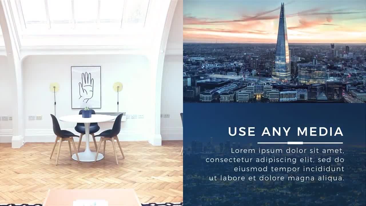 现代企业介绍文本动画转场过渡素材库精选AE模板