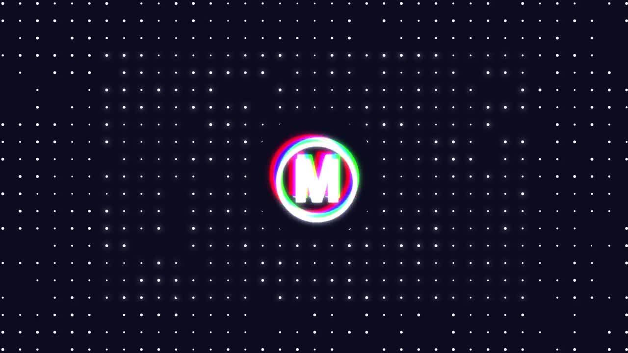 Glitch星星徽标素材库精选AE模板