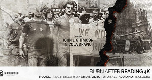 阅后即焚特效片头素材库精选AE模板 Burn After Reading 4K