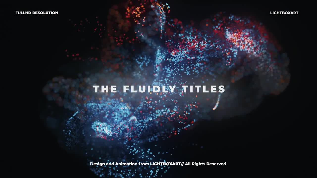 流动的粒子动画素材库精选AE模板