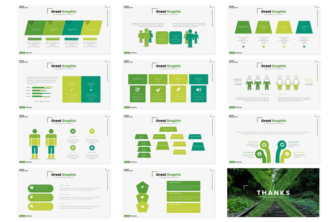 旅游景点推荐/旅游研究PPT幻灯片模板 Greenola – Powerpoint Template插图(4)