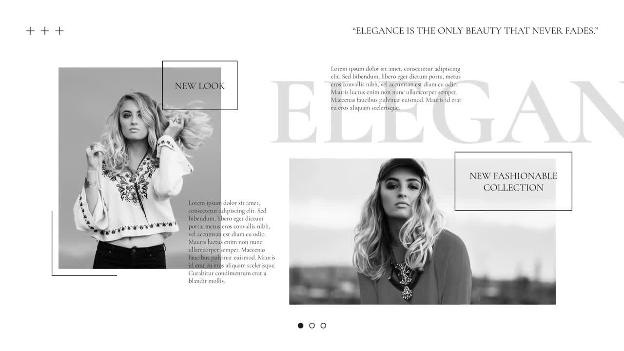 简约时尚的AE过渡幻灯片模板