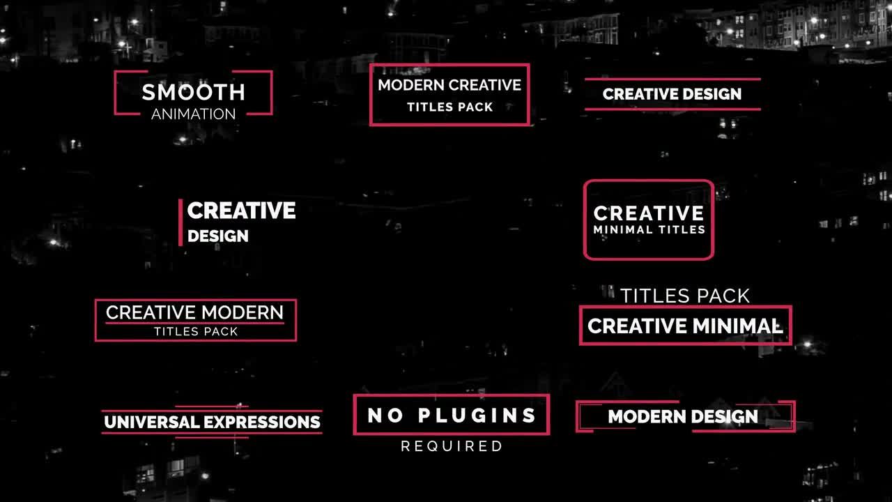 10个创意文本标题动画素材库精选AE模板