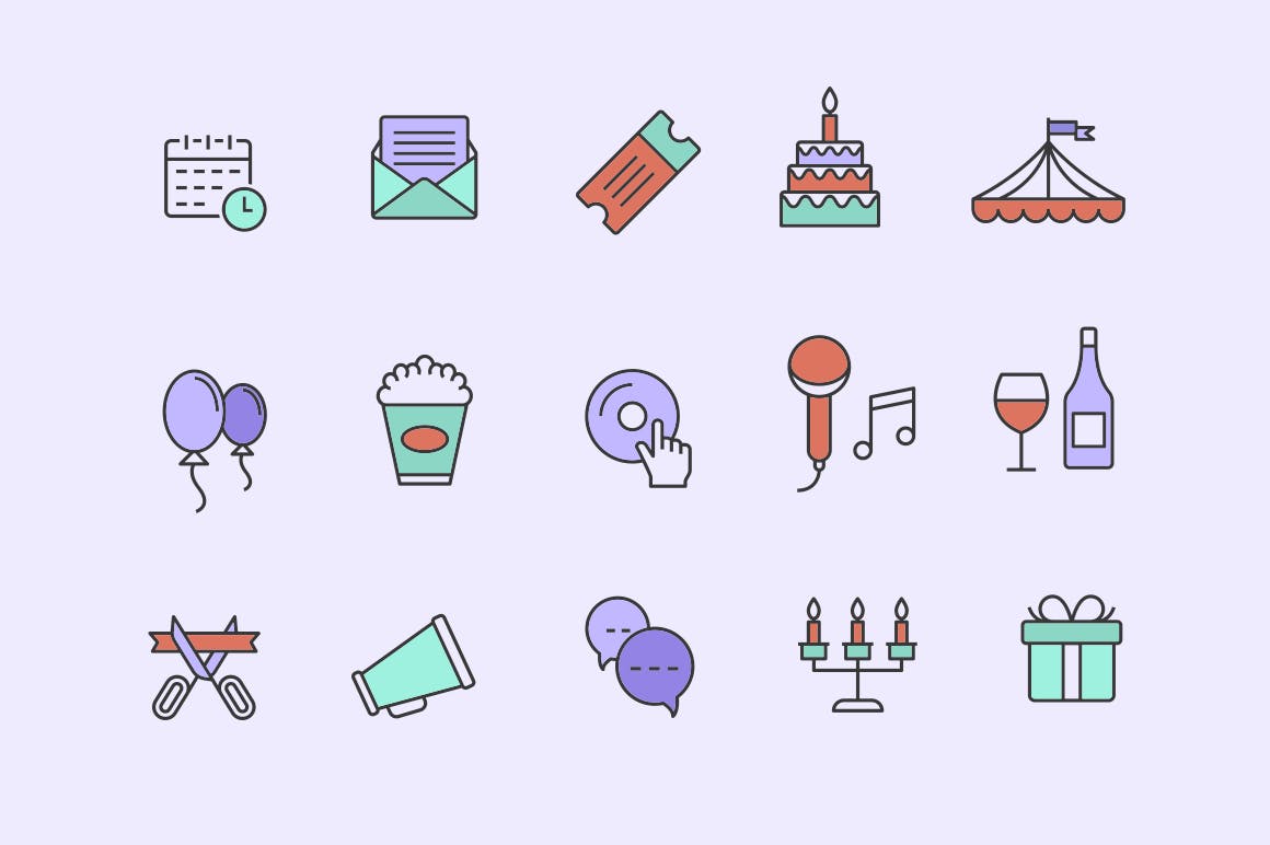 15枚活动事件主题矢量素材库精选图标 15 Event Icons插图(1)