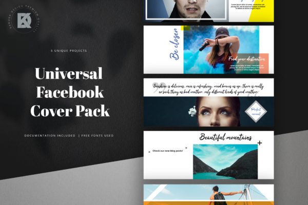 通用实用Facebook主页封面设计模板素材库精选 Facebook Cover Universal Pack