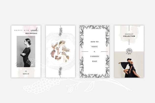 社交新媒体时尚潮流主题广告PSD动画模板v2 ANIMATED Instagram Stories – Pure插图(3)