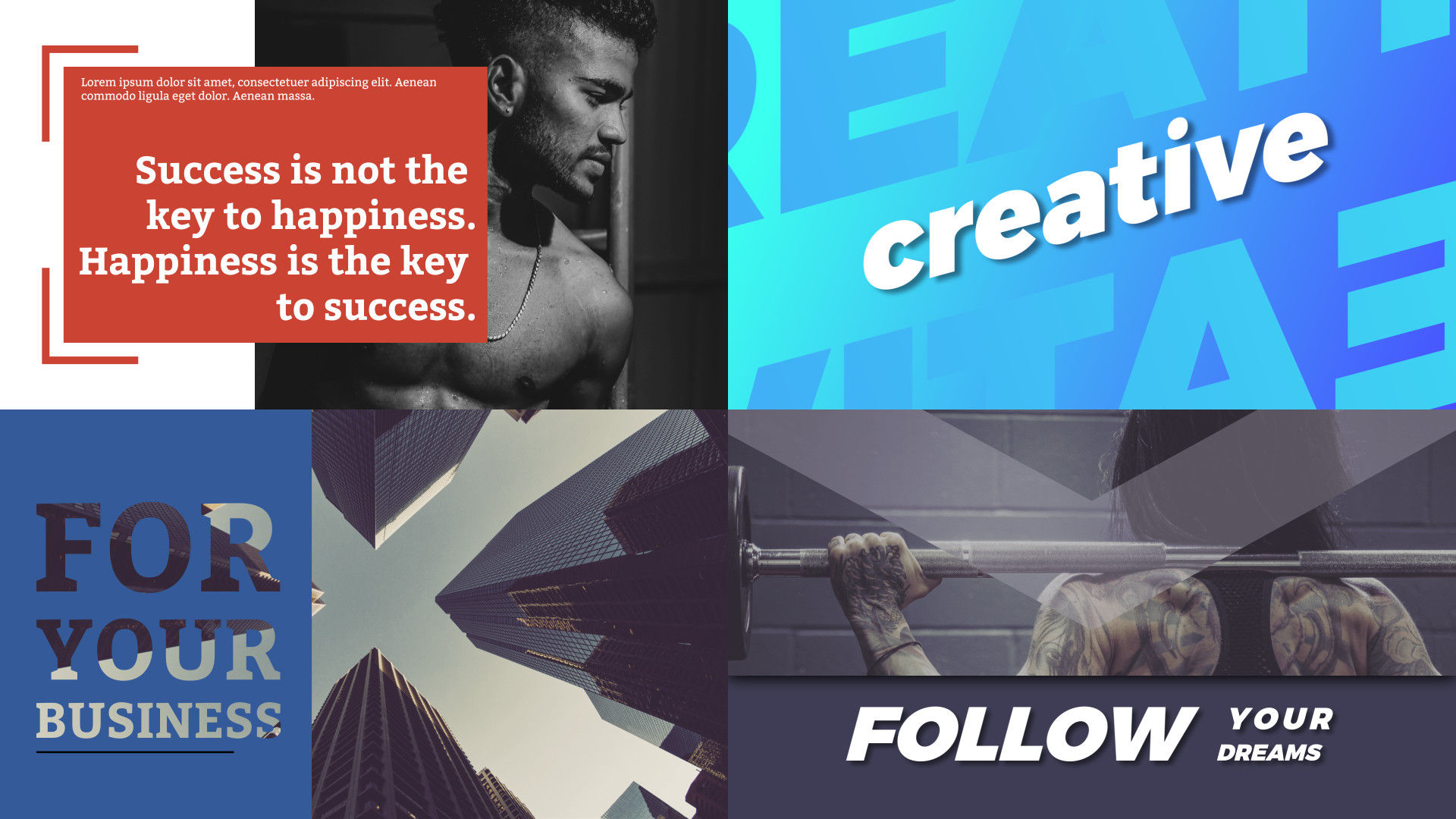 12个整洁动画排版标题集合素材库推荐PR模板