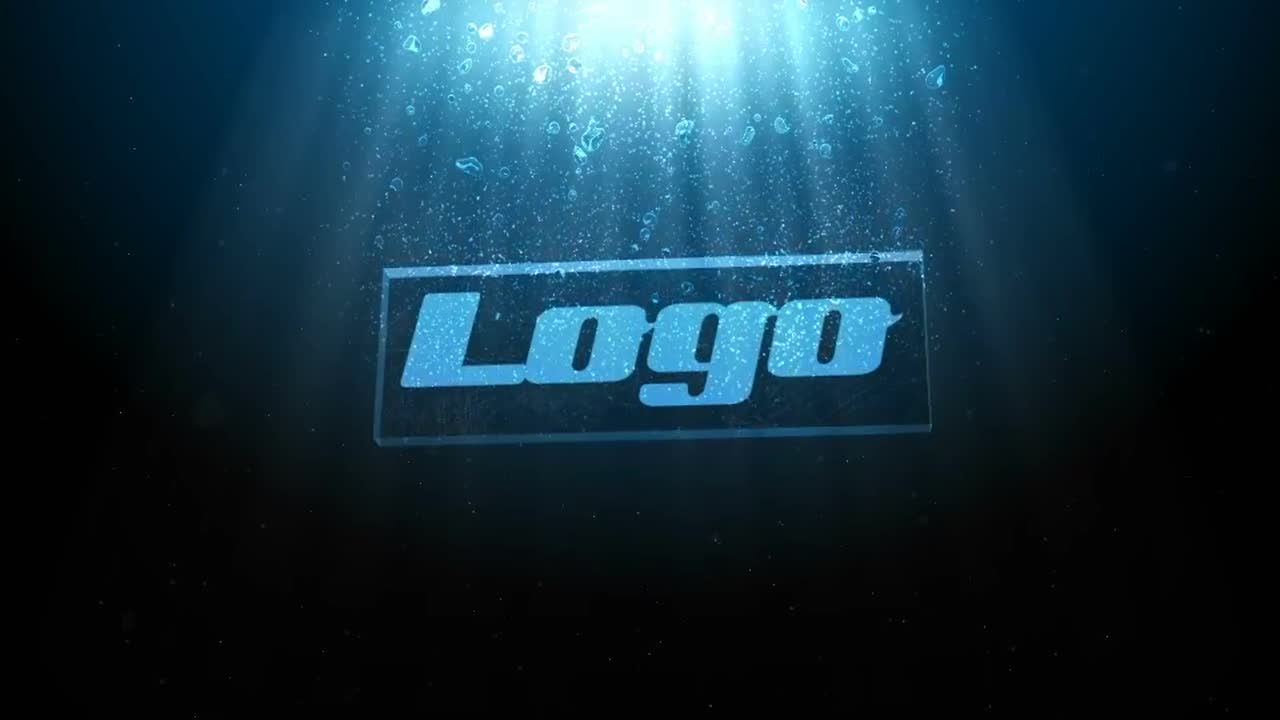 梦幻般的水下动态气泡徽标展示素材库精选AE模板