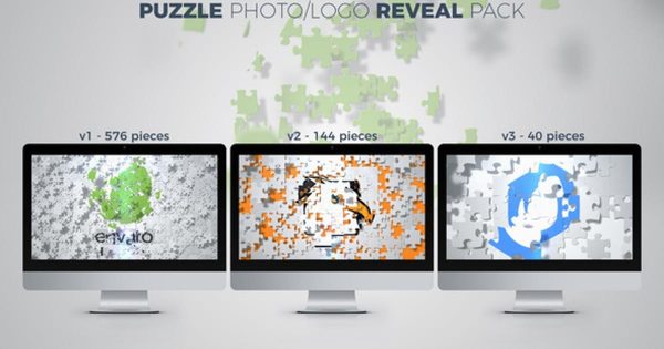 益智玩具拼图照片logo演示素材库精选AE模板 Puzzle Photo / Logo Reveal Pack