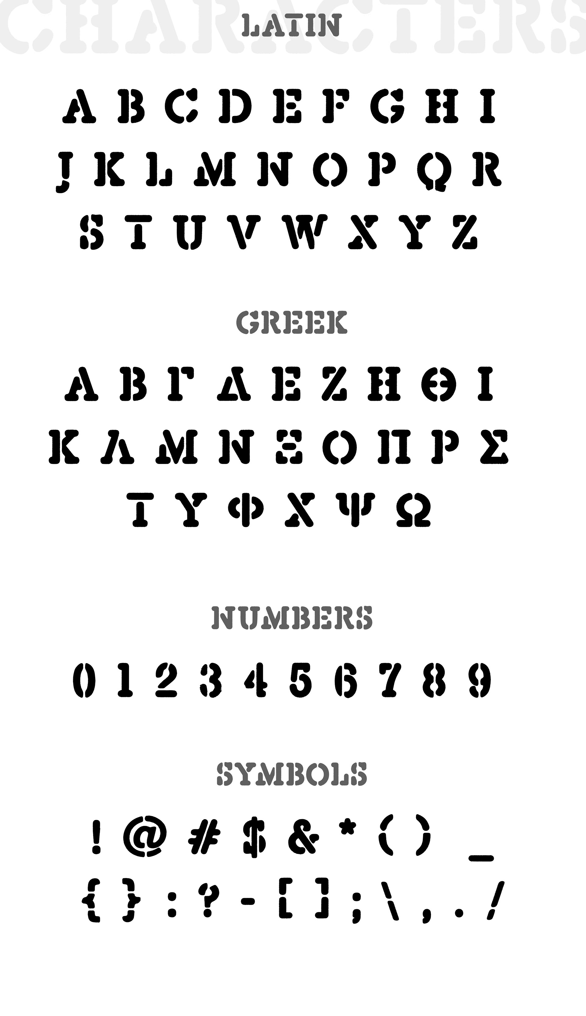 Depravo Stencil Font插图3