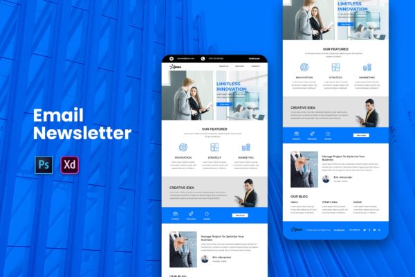 企业宣传推广EDM邮件模板素材库精选下载 Email Newsletter