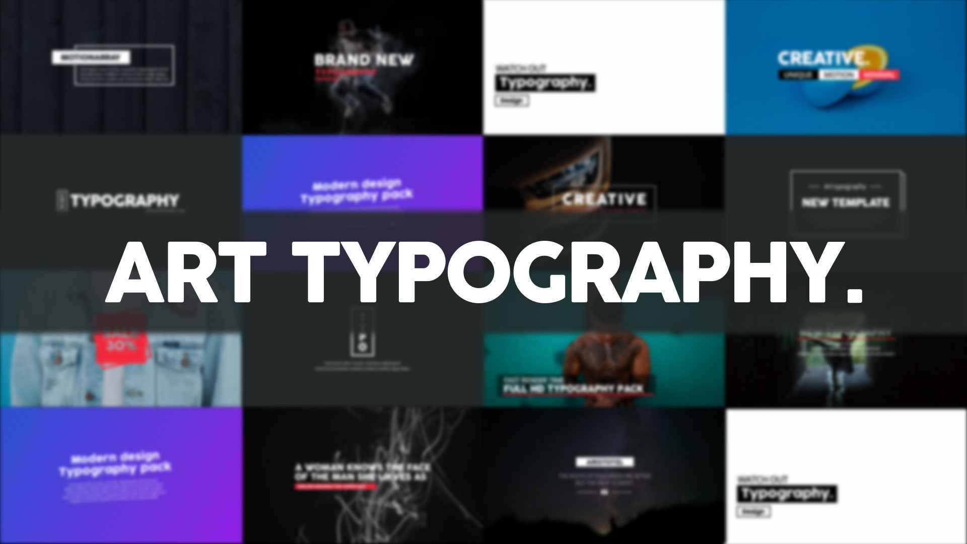 14个艺术排版标题动画素材库推荐PR模板