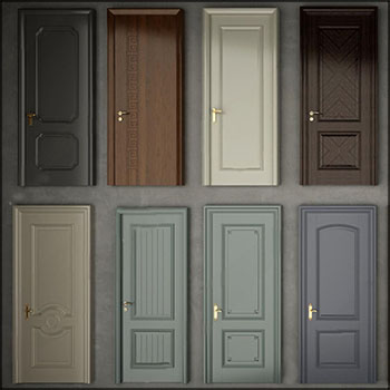 木门厨房间卫生间玻璃门素材之家精选3D模型