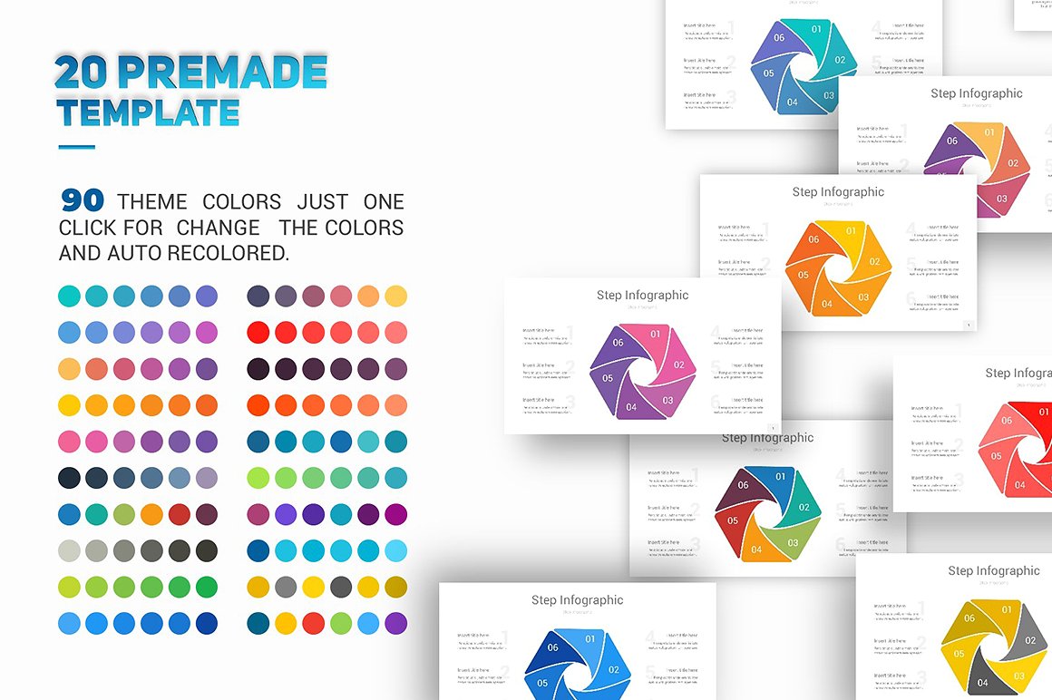 灵活，干净，简单，独特的PowerPoint模板。插图(3)