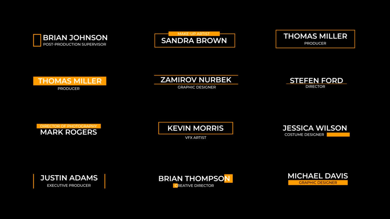 12个现代下三分之一标题素材库精选AE模板