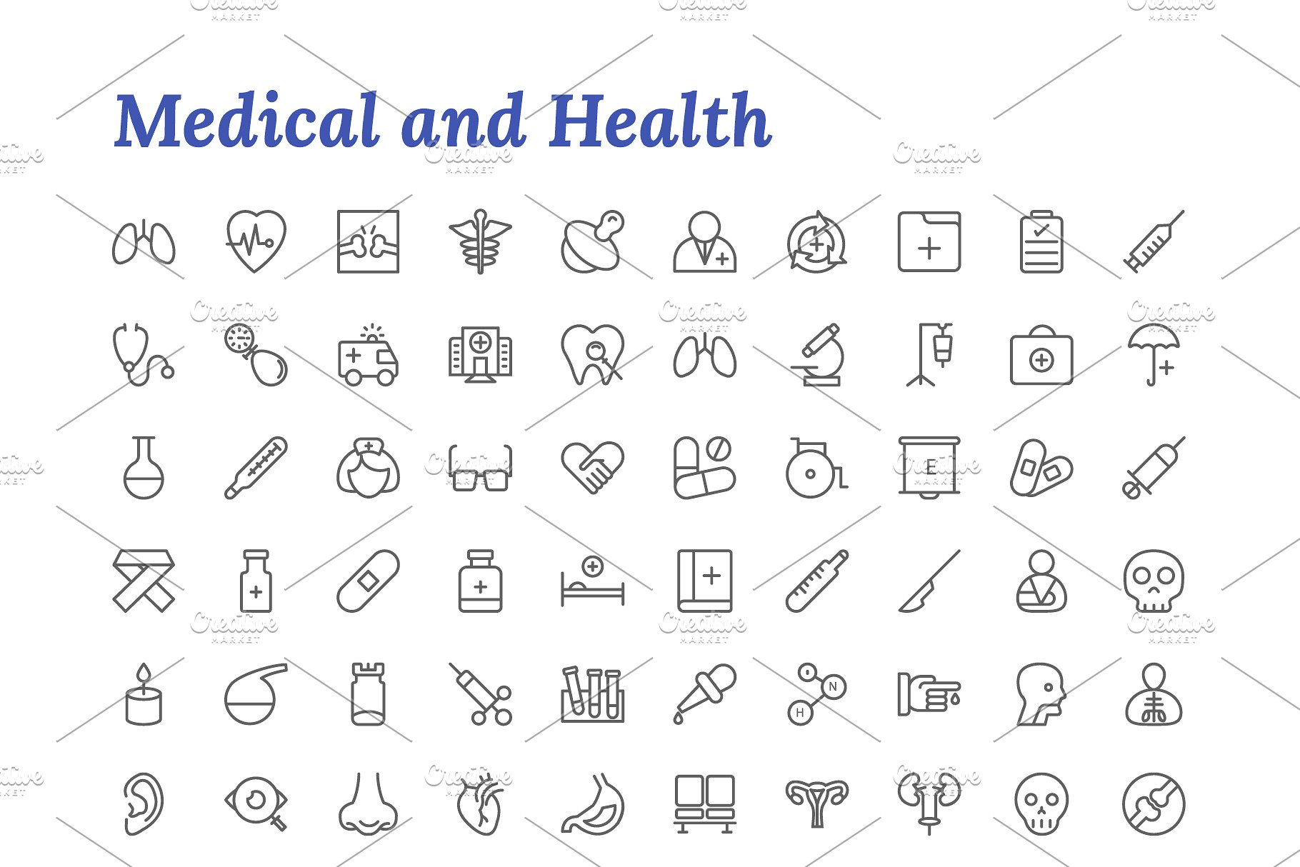 7671枚线条图标合集 7671 Line Icons插图(14)