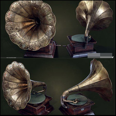 复古留声机素材之家精选3D模型