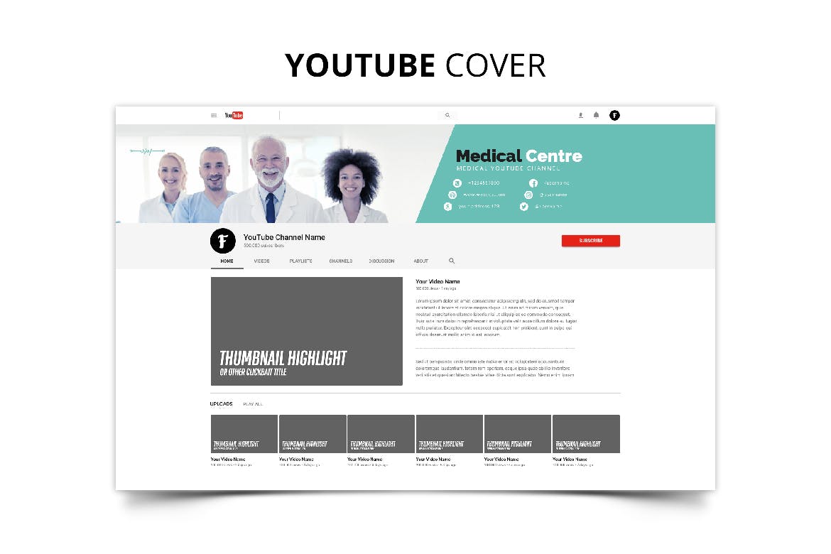 医疗机构/私人诊所社交媒体推广设计素材包 Medical Centre Social Media Kit插图(11)