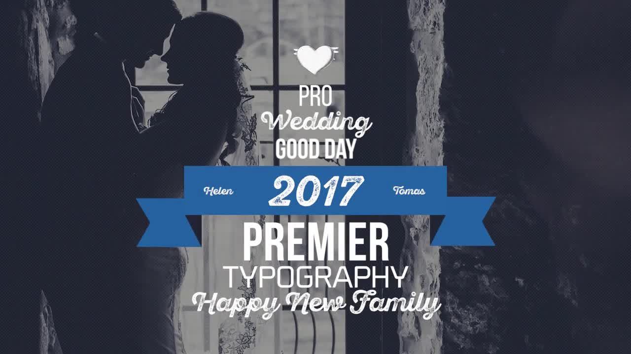 独特设计的婚礼视频动画标题PR模板