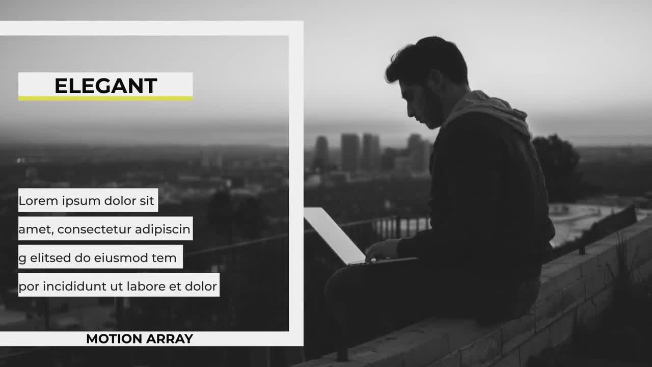 时尚简单的创意过渡幻灯片素材库精选AE模板