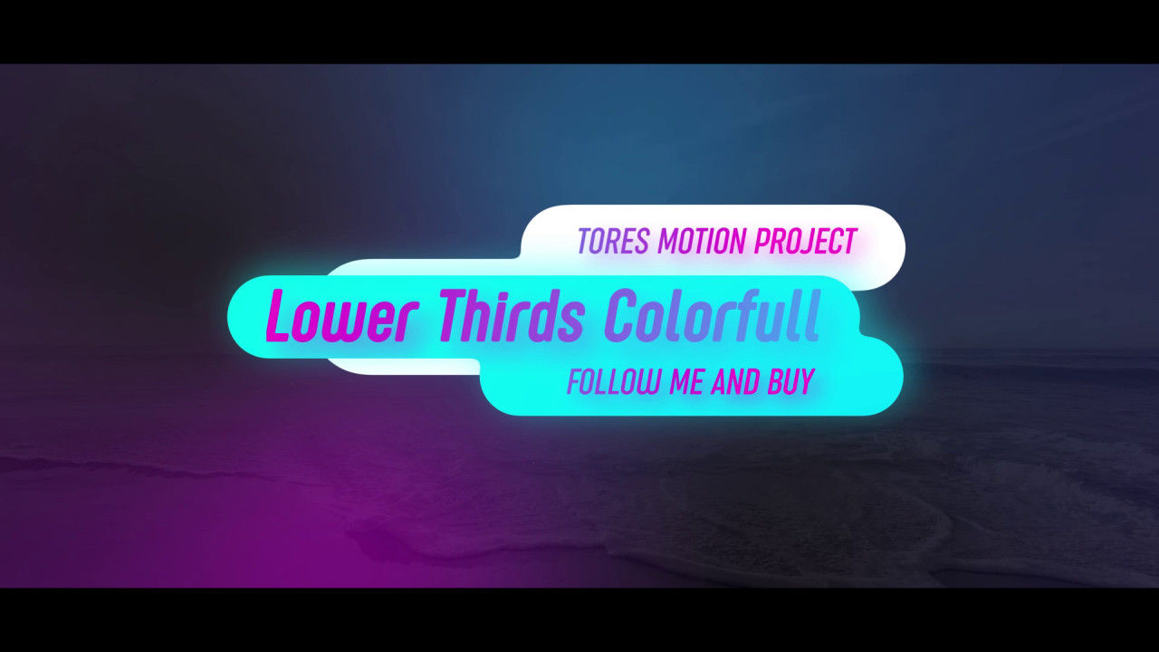 下三分之一彩色标题文本动画素材库精选AE模板