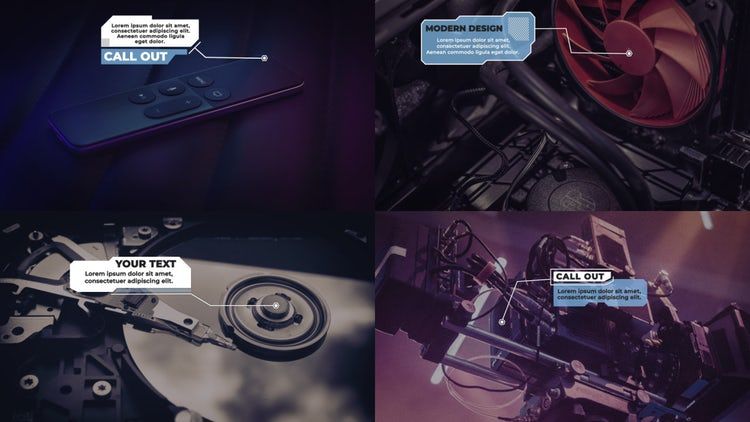 故障文本动画ae模板