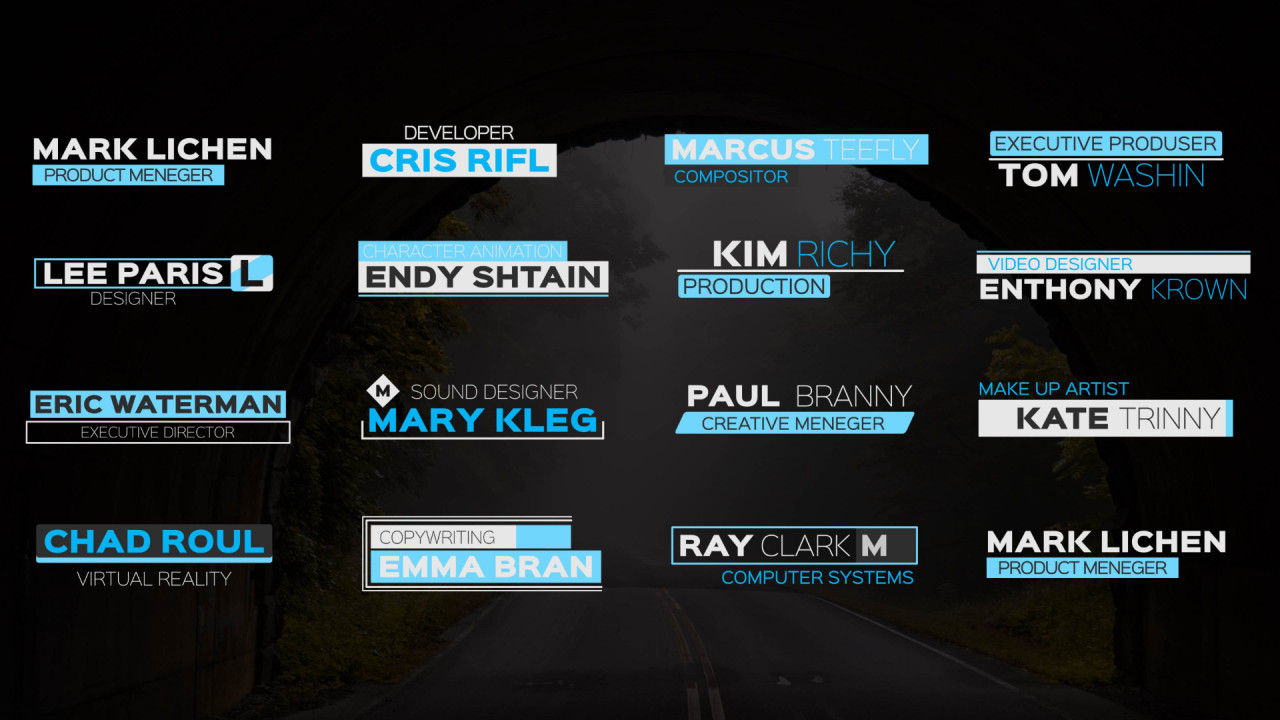 15个平滑动画低三分之一标题动画素材库精选AE模板