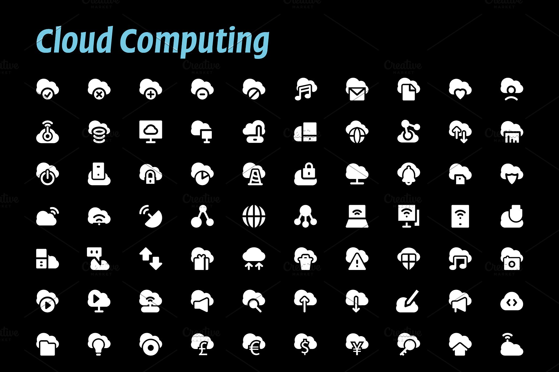 7930枚字形图标大礼包 7930 Glyph Icons插图(5)