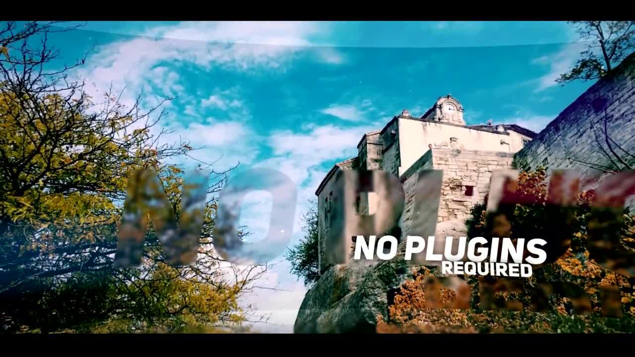 现代优雅的分层视差开场白素材库精选AE模板