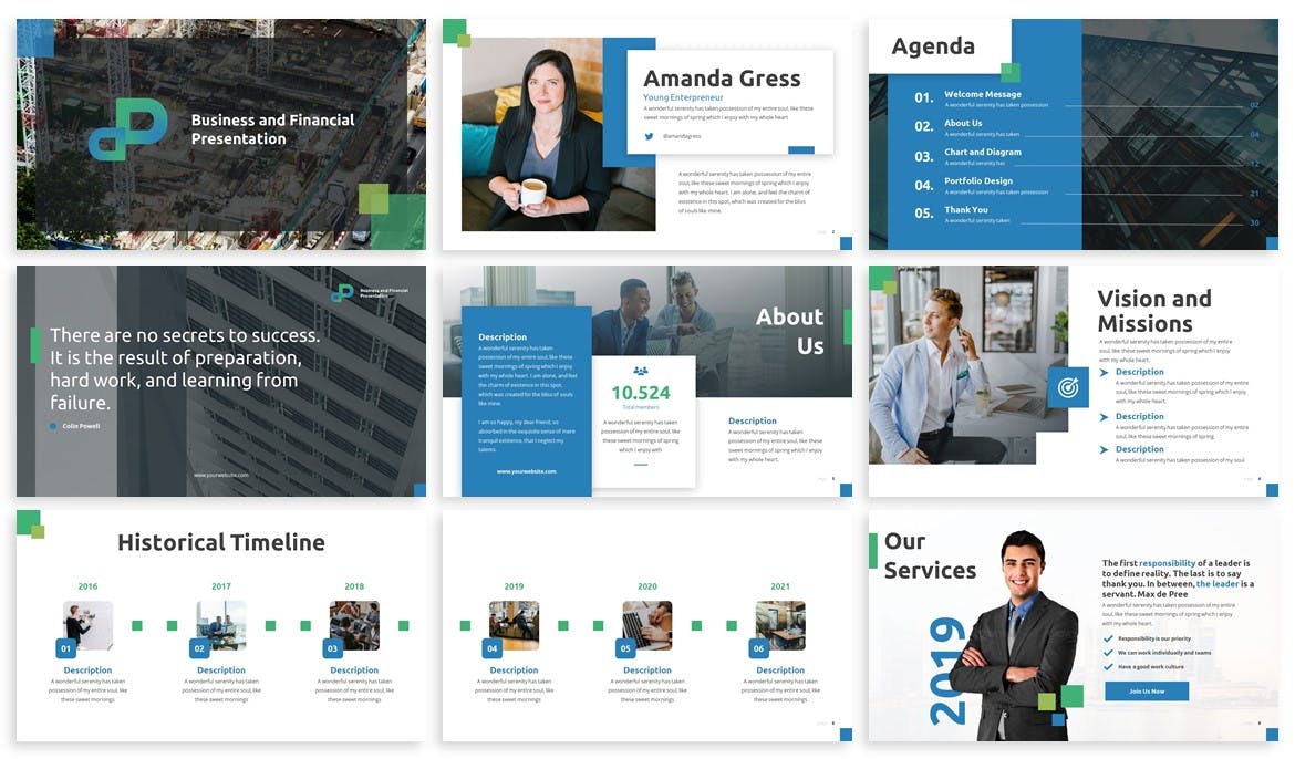 金融商务主题PPT幻灯片模板 Business & Financial Powerpoint Template插图(1)
