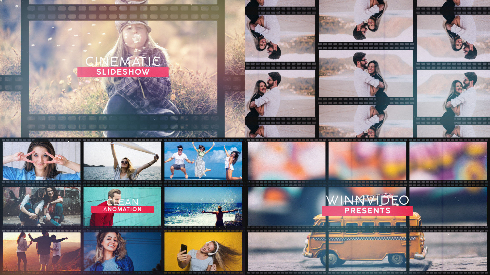 电影幻灯片过渡效果素材库精选AE模板