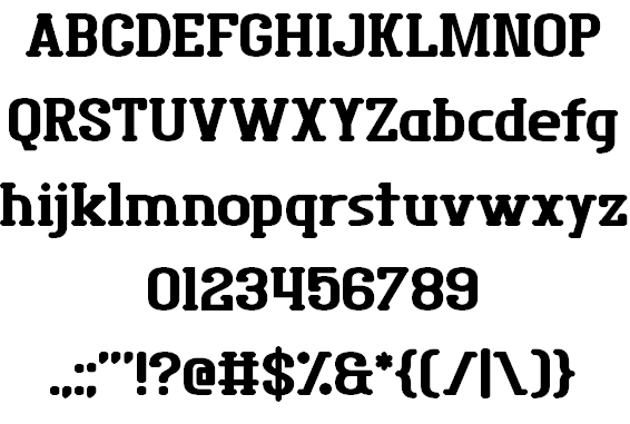 District Four font插图1