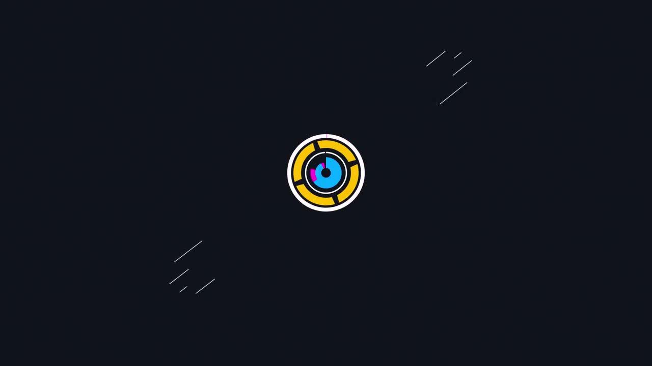 简单有趣的的颜色变化logo展示素材库精选AE模板