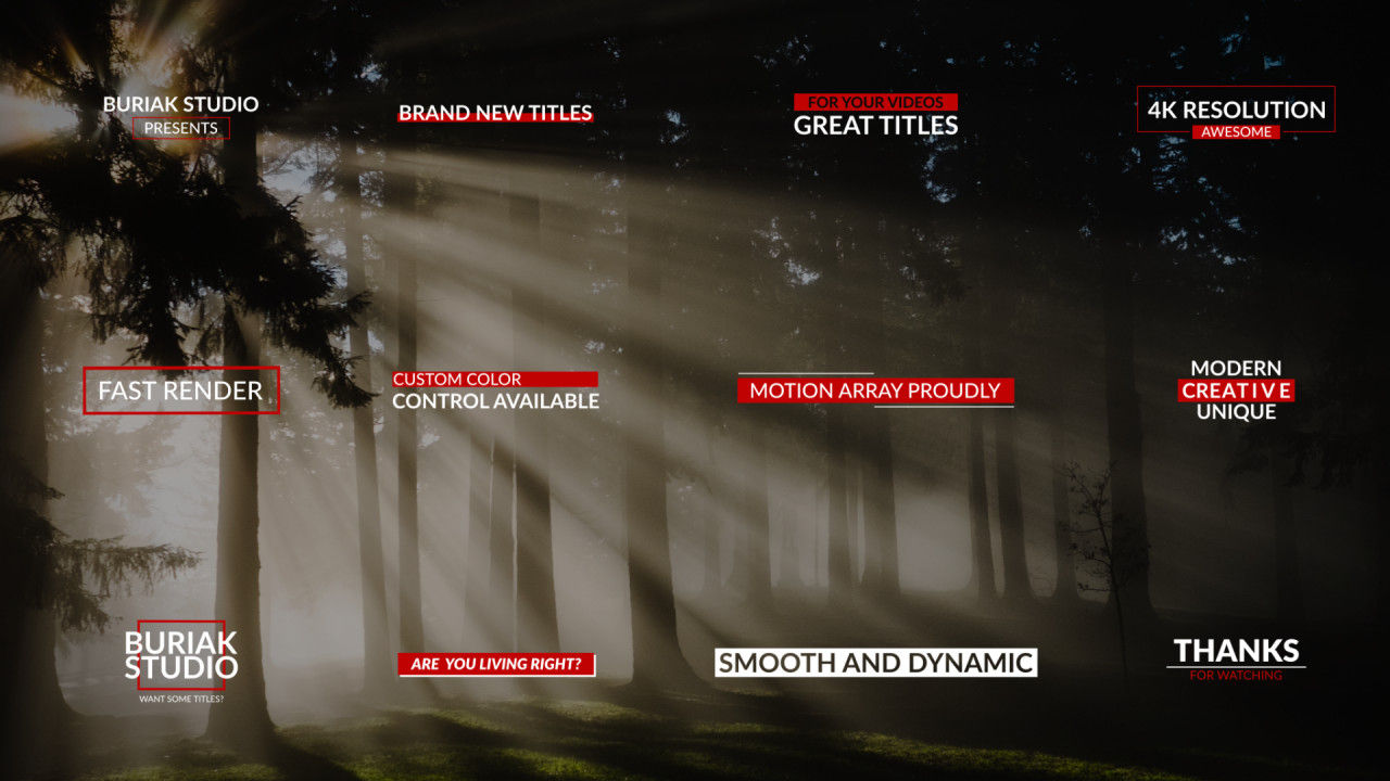 专业标题4K后效果素材库精选AE模板