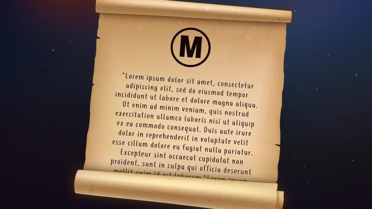 卷轴纸动态动画展示诗歌素材库精选AE模板