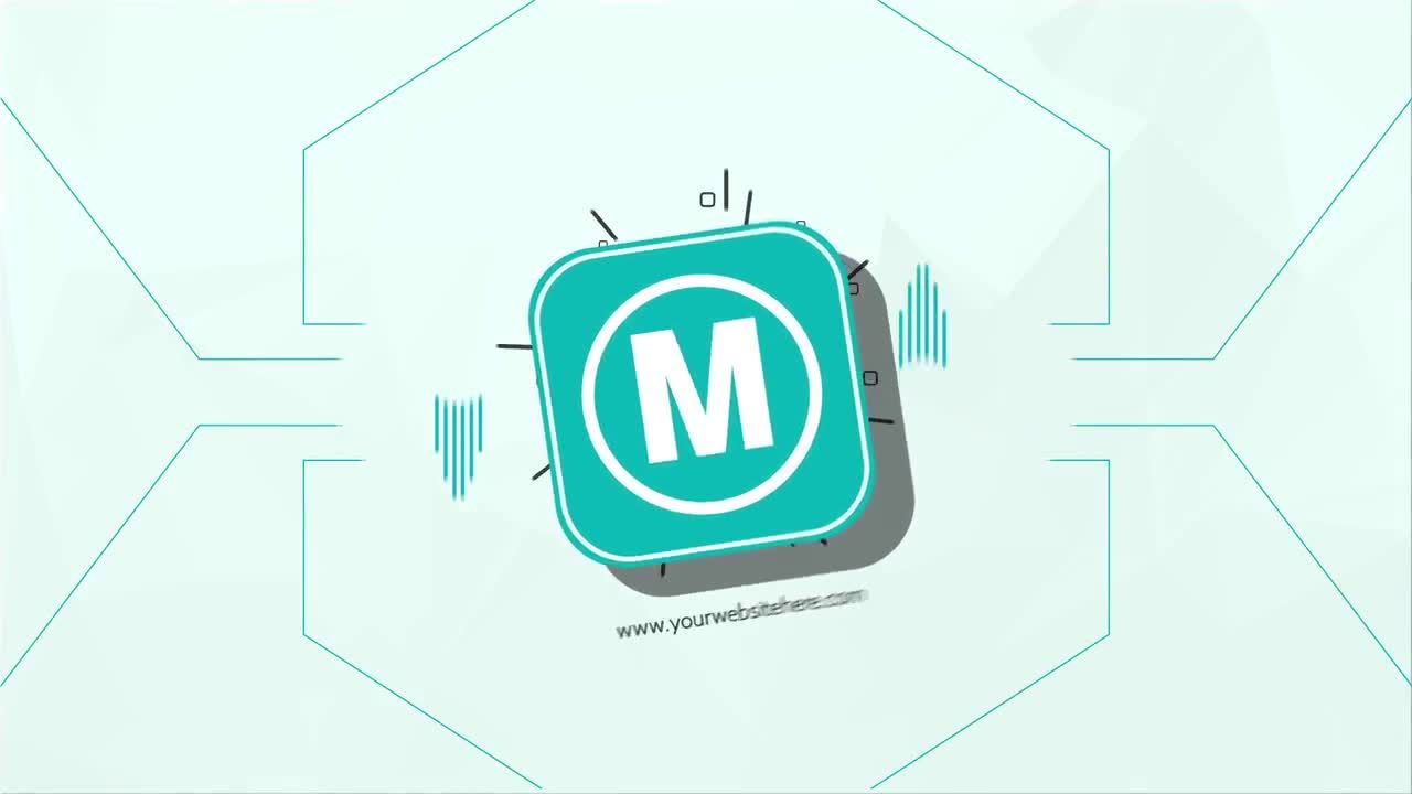 干净流畅简单动态动画徽标展示素材库精选AE模板