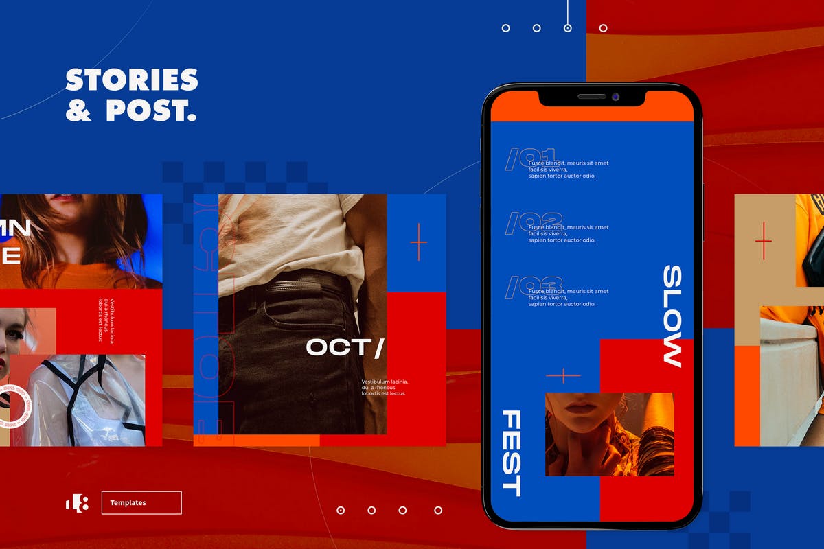 时尚美妆品牌适用的Instagram社交贴图设计模板素材库精选 Instagram Template插图(5)