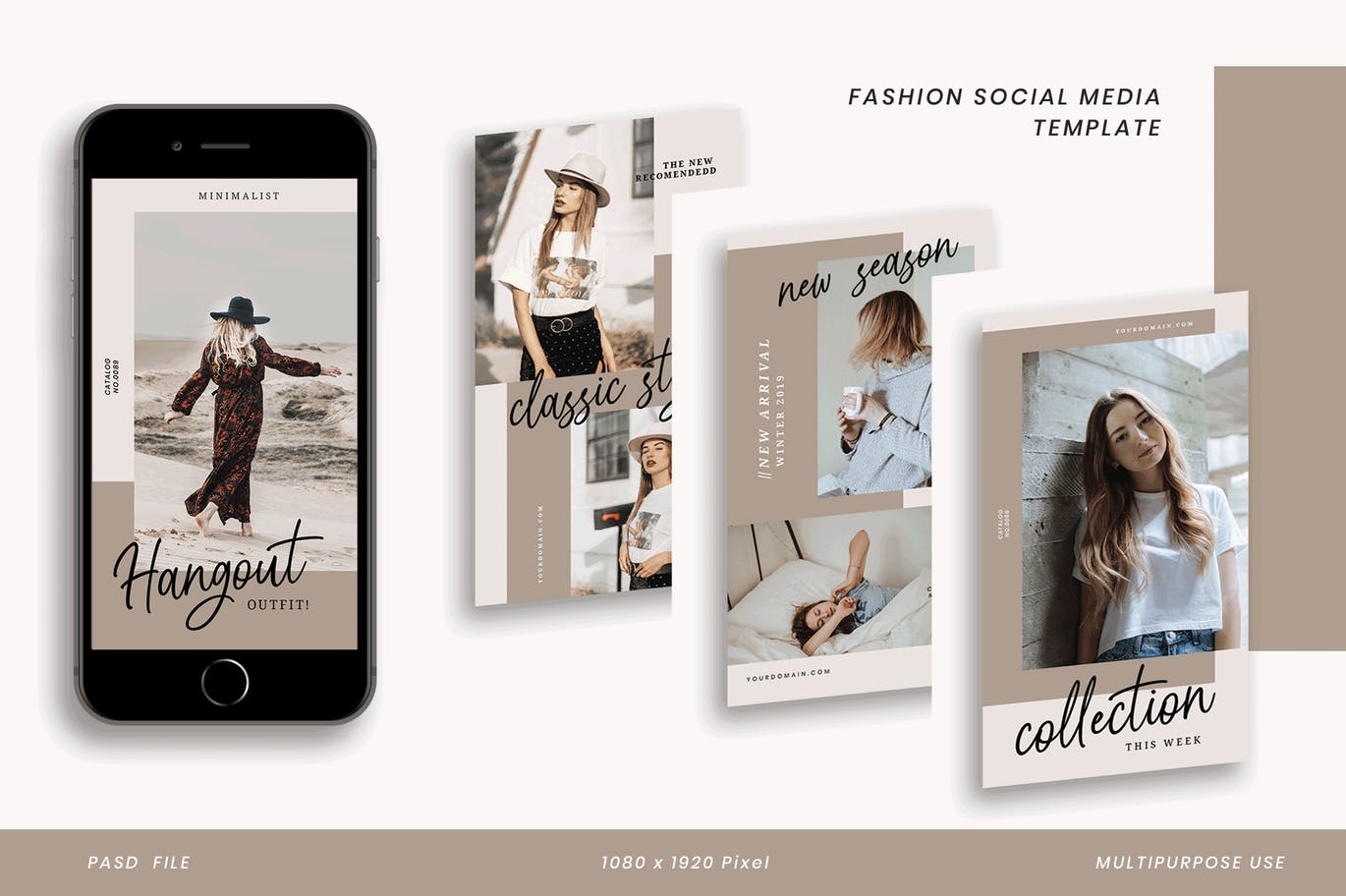 简约风格Instagram社交媒体设计广告图设计模板素材库精选 Herliana Instagram Story Template插图(2)