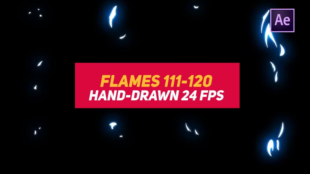 炫酷逐帧火焰动画素材库精选AE模板