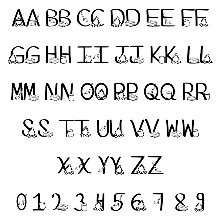 Ks I Love You Smore font插图 Ks I Love You Smore font插图