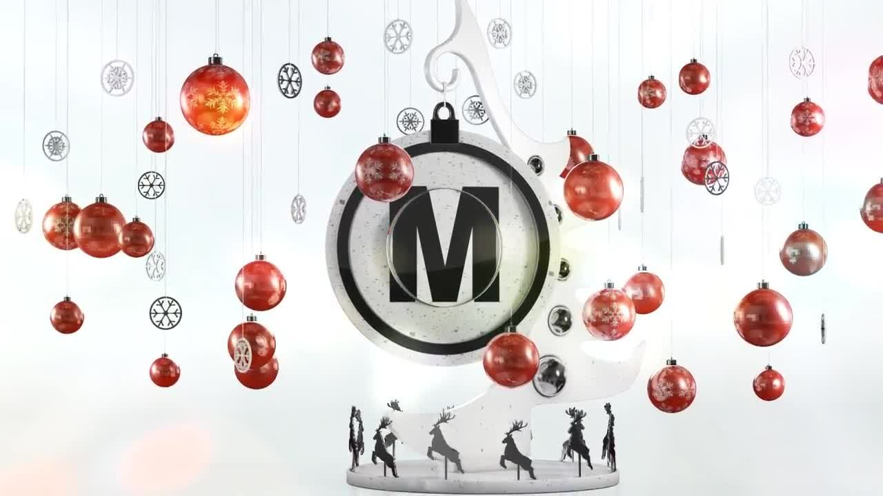 圣诞节开启者动态动画标识显示素材库精选AE模板