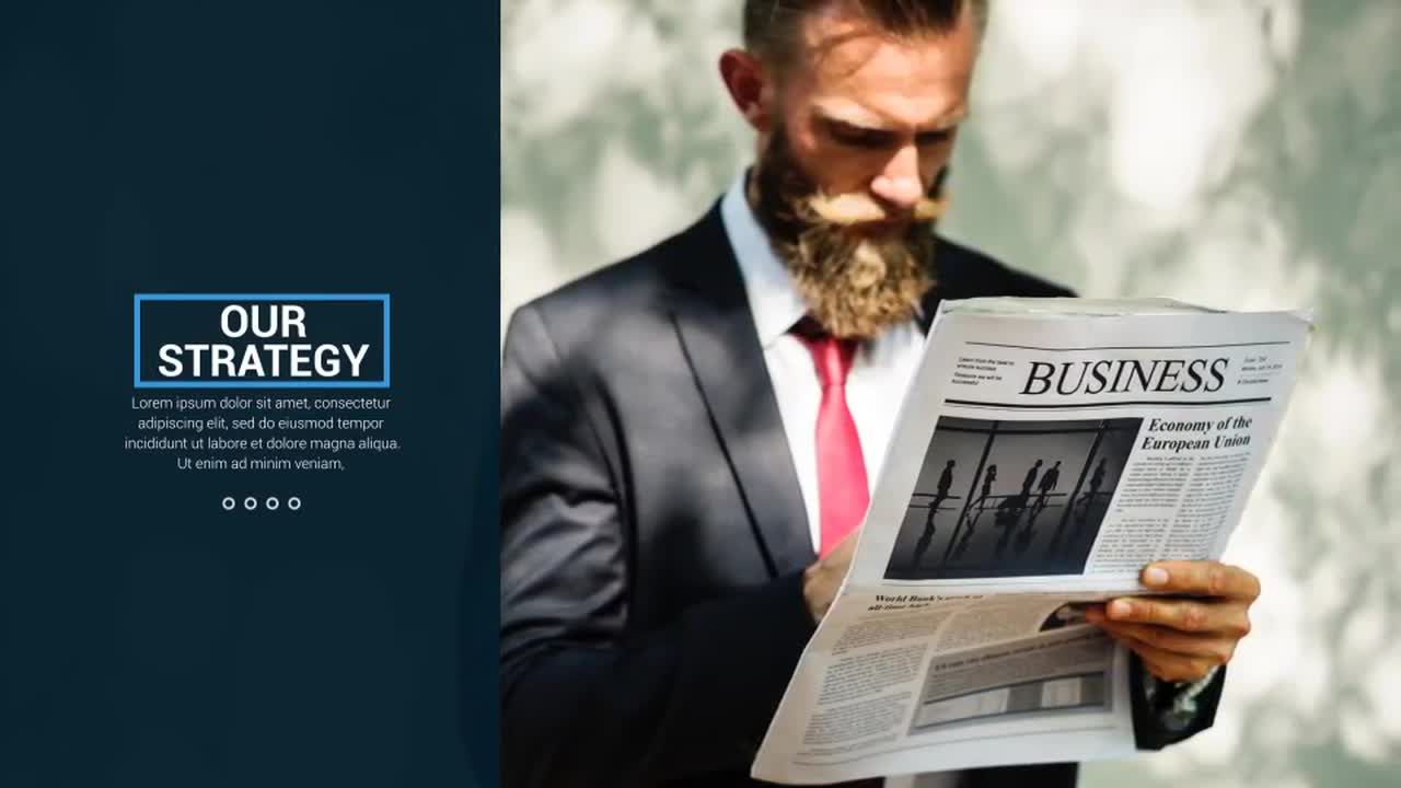 时尚的过渡效果文本动画企业幻灯片介绍素材库精选AE模板