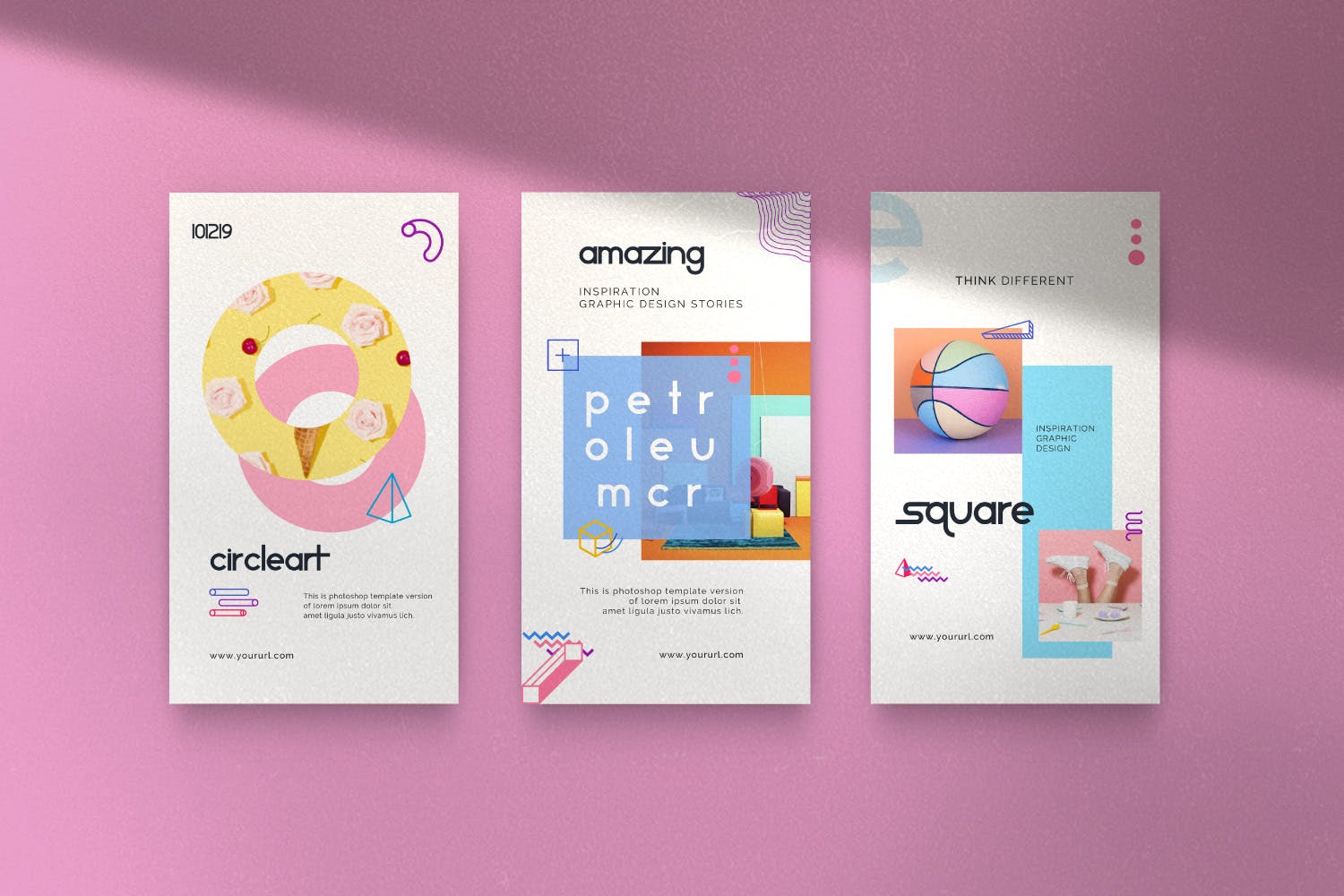 创意几何图形设计风格社交媒体素材包v2 Geometri – Pack 2 Social Media Kit Post+Stories插图(6)