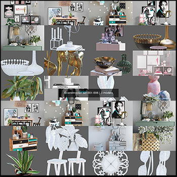 斯堪的纳维亚室内摆件装饰品素材之家精选3D模型