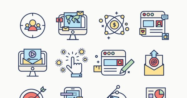 APP应用程序彩色线条图标 Line Apps Color Icons