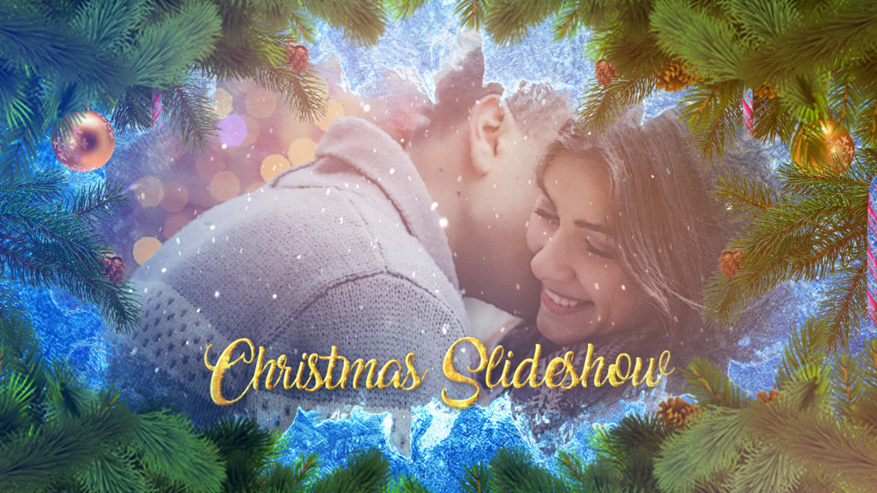 圣诞节氛围照片边框特效素材库精选AE模板